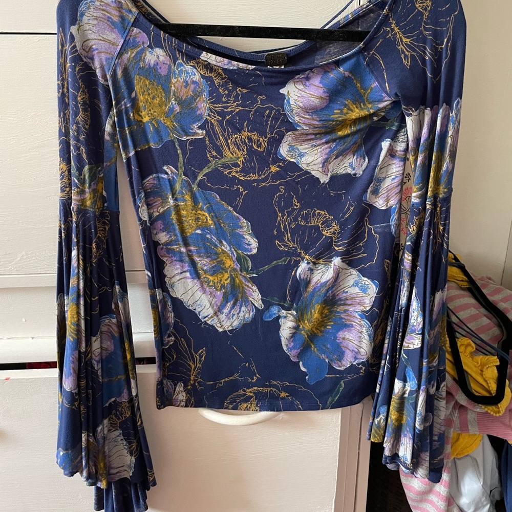 Free people flowy bell sleeve top